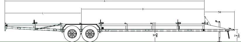 Tandem Axle Pipe Transport Trailer