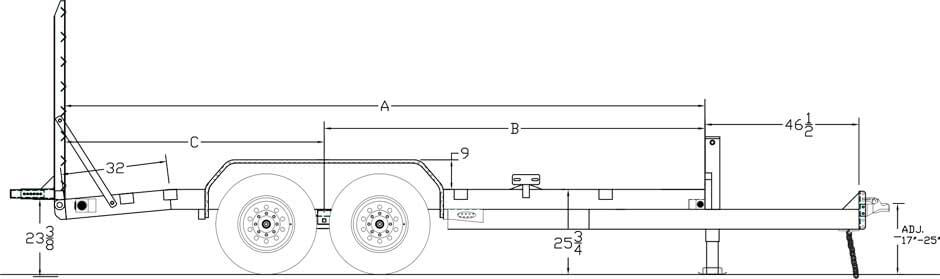 Heavy Duty Tandem Axle Equipment Trailer