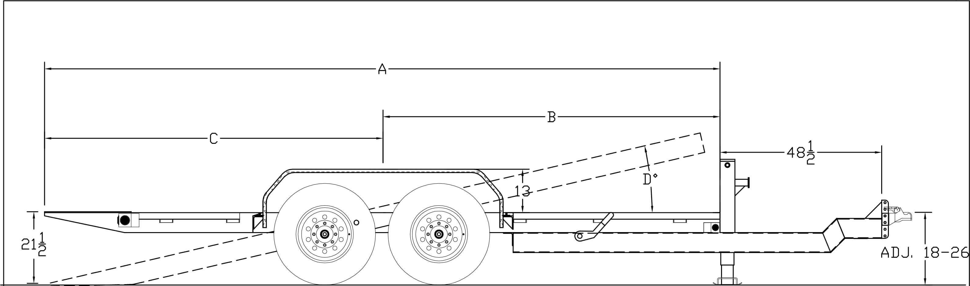 Heavy Duty Full Tilt Bed Equipment Trailer