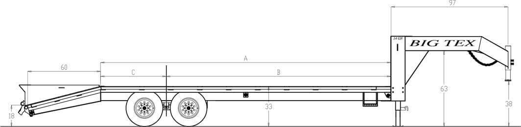 Single Wheel Tandem Axle Gooseneck Trailer