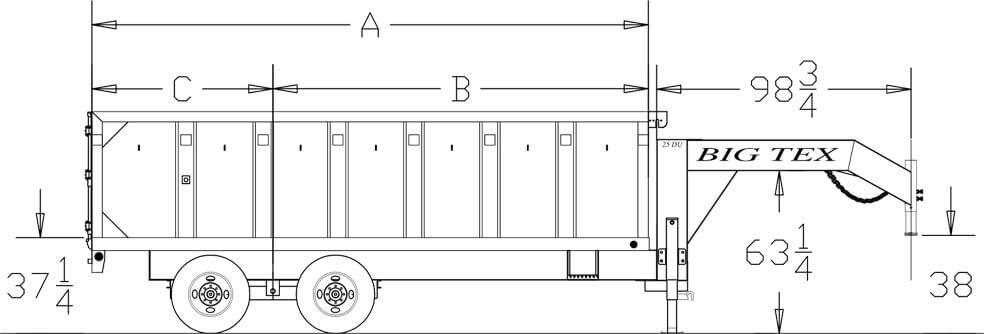 Heavy Duty Tandem Axle Extra Wide Gooseneck Dump Trailer