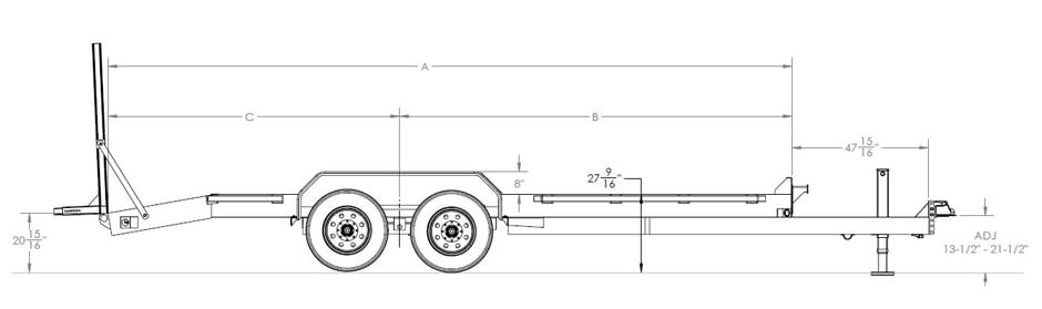 Super Duty Tandem Axle Equipment Trailer