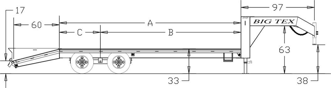 Economy Tandem Dual Wheel Gooseneck Trailer