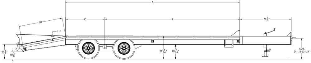 Economy Tandem Dual Wheel Pintle Trailer