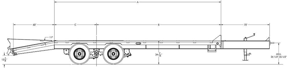 Tandem Dual Wheel Pintle Trailer