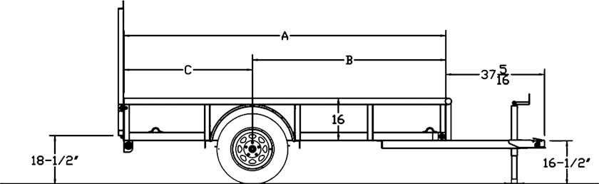 Single Axle Utility Trailer