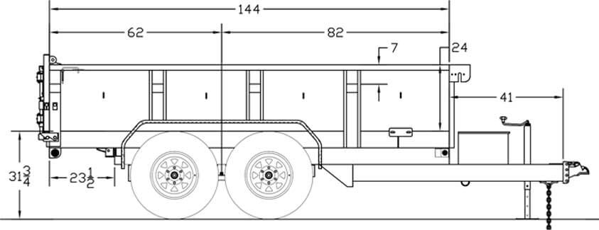 Pro Series Tandem Axle Extra Wide Dump Trailer