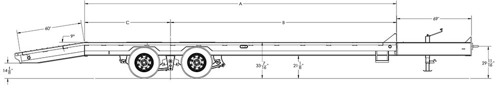 Super Duty Tandem Dual Axle Pintle Trailer