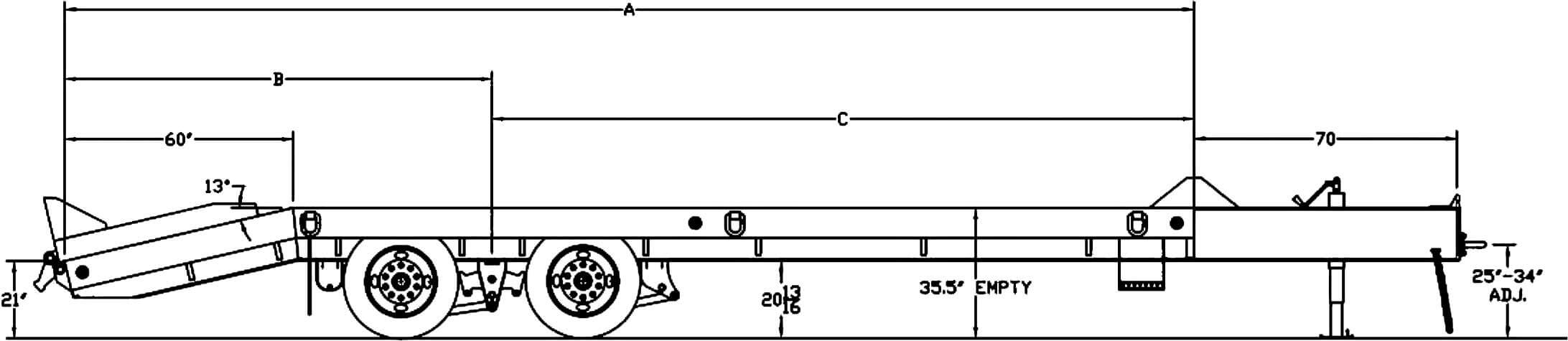 Pintle Heavy Equipment Transport Trailer