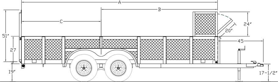 Tandem Axle Landscape Trailer