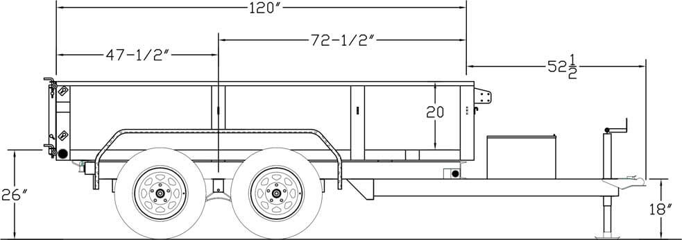 Tandem Axle Single Ram Dump Trailer