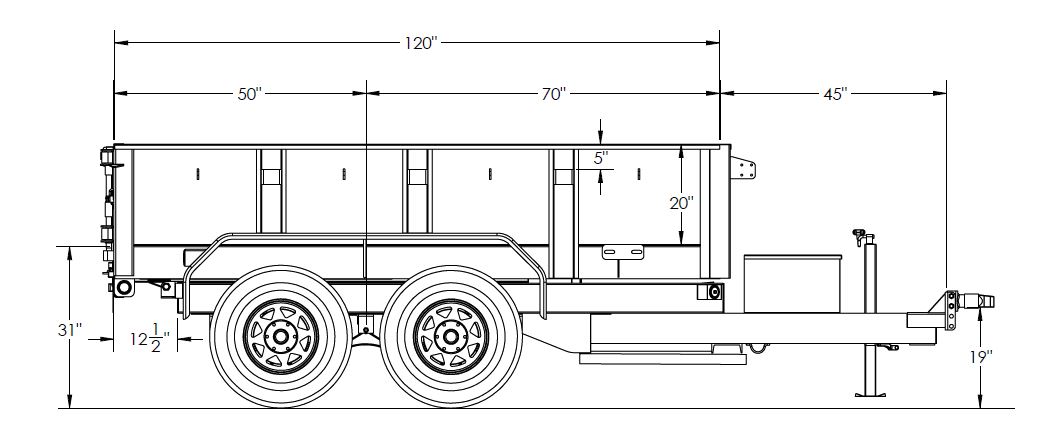 Tandem Axle Single Ram Dump Trailer