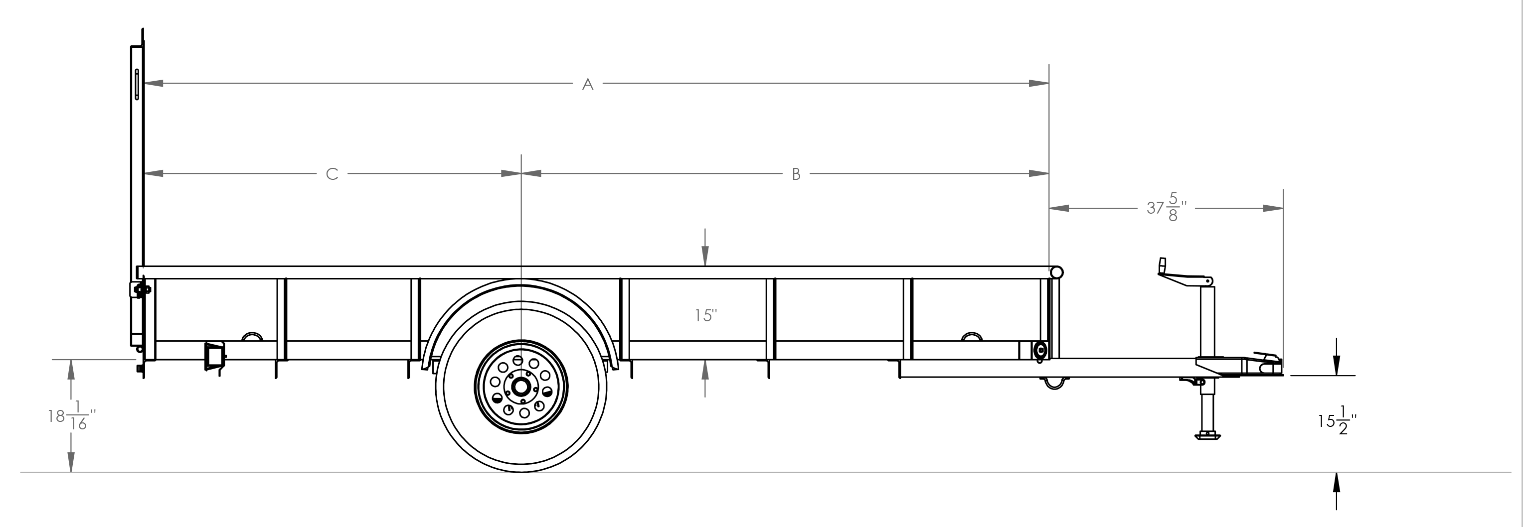 Economy Single Axle Utility Trailer