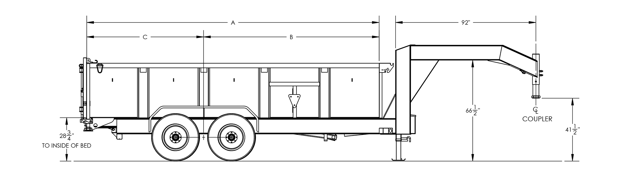 Mega Duty Tandem Axle Gooseneck Dump