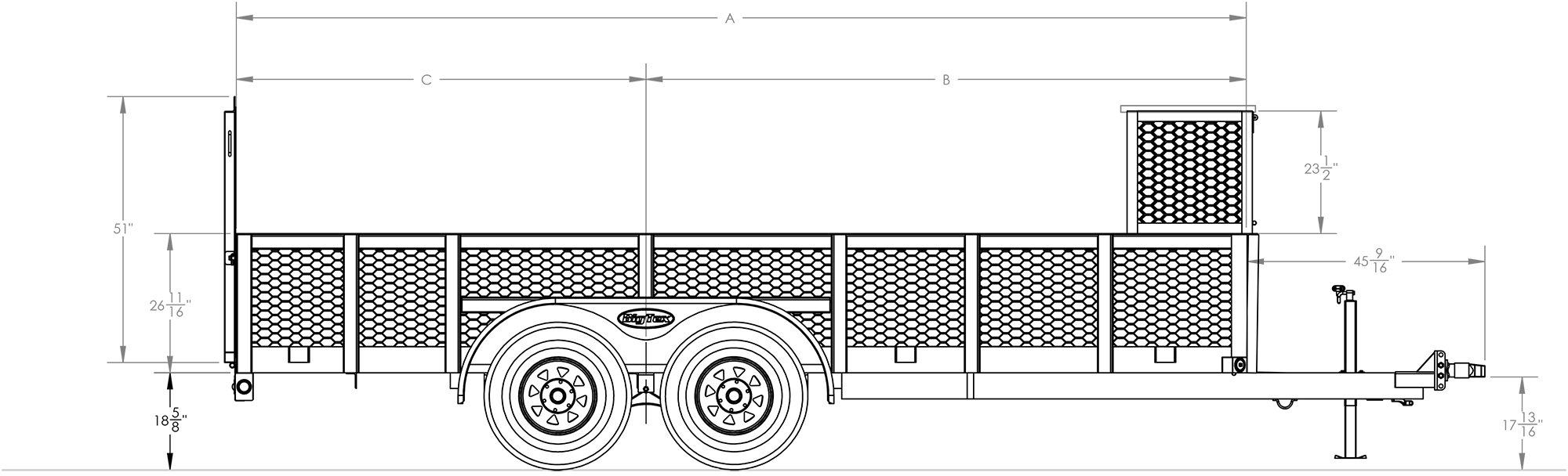 Pro Series Tandem Axle Landscape Trailer